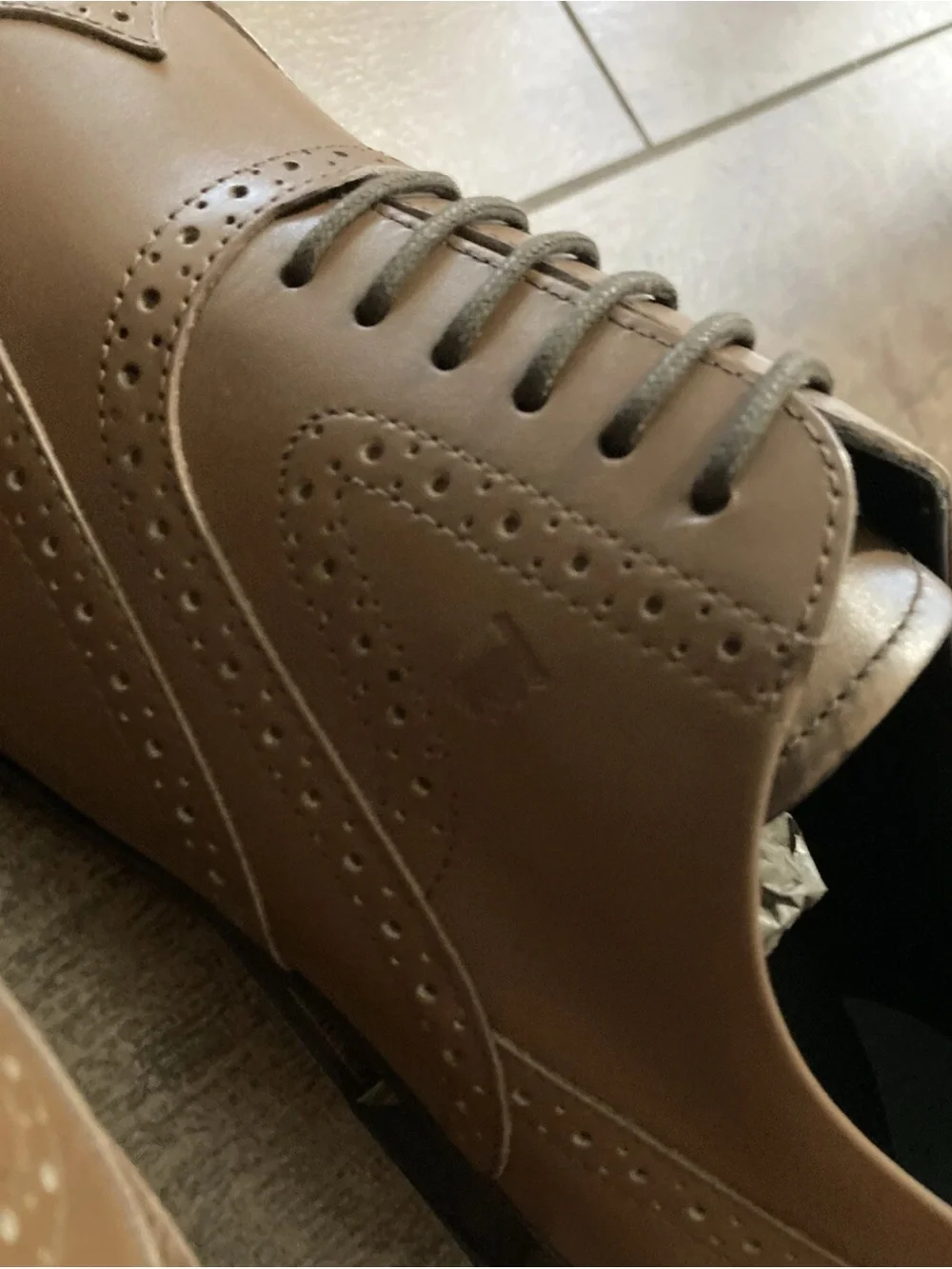 TOD’S Men Bucature Fondo Cuoio RP Brown Sz 6